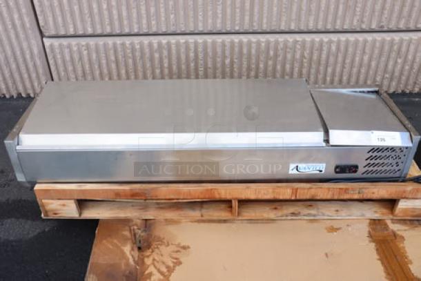 Brand new Avantco CPT-54 countertop refrigerated prep rail, 54", 115V, 1.3A, 1 phase, 100W, minor scratches, SN: 672696726 6102 2504.