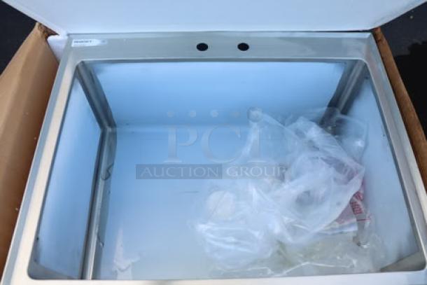Regency 600DI12812 stainless steel drop-in sink, 28"x20"x12", 16-gauge, one compartment. New but may have scratches, dents.
