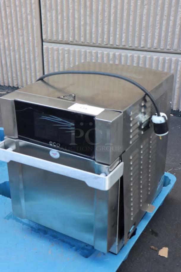 Brand new TurboChef Eco stainless steel electric countertop rapid cook ventless oven, features one-touch controls, 208/240V, 1 phase.