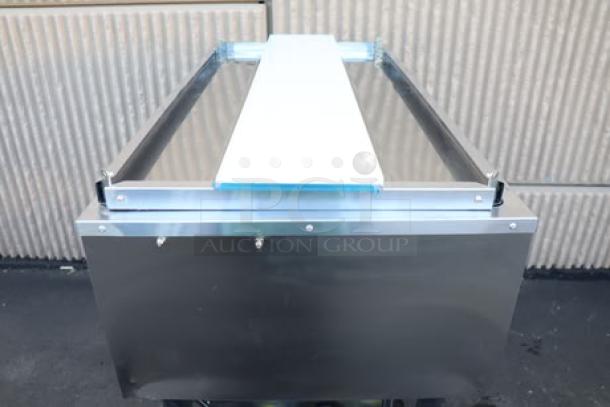 Brand new Avantco STE-3S three pan open well electric steam table with undershelf, minor scratches, 120V, 1500W.