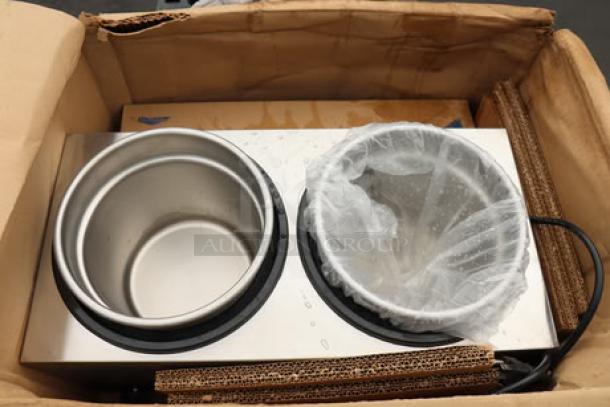 BRAND NEW Vollrath 72029 Cayenne Twin Well Rethermalizer in box. Original packaging damaged; possible scratches, dents.