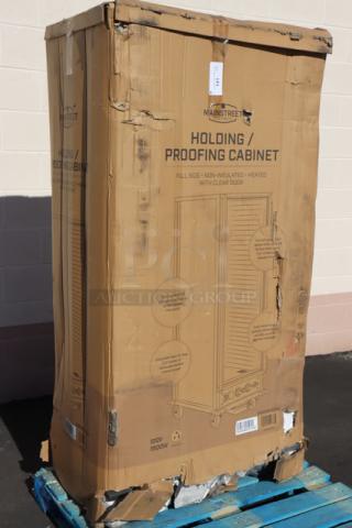 MainStreet Equipment CHP-1836U heated holding cabinet, boxed, original package damaged, scratches/dents possible, 120V.