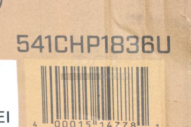 MainStreet Equipment CHP-1836U cabinet barcode and model number on damaged original packaging; possible scratches/dents.