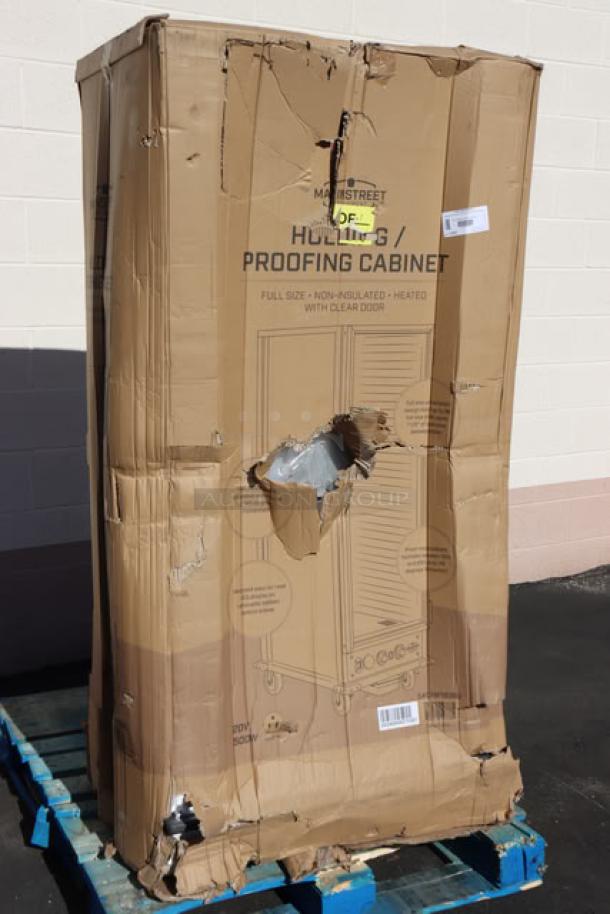 MainStreet Equipment CHP-1836U heated holding/proofing cabinet, brand new in original but damaged packaging with potential scuffs.