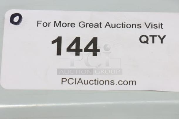 Regency stainless steel three-compartment sink with two drainboards, model 600S31824218. Item is new, possibly minor blemishes.
