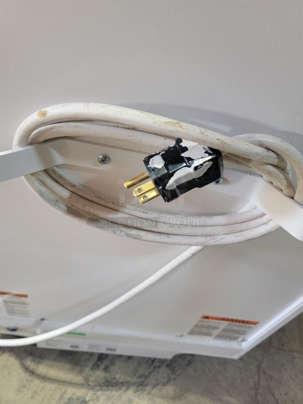 Abatement Technologies HC800FUV air purifier with coiled power cord and three-prong plug, in used condition.