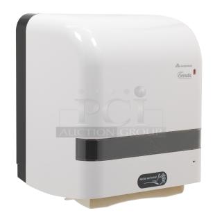 Georgia Pacific Cormatic ADS200K touchless paper towel dispenser, brand new, motion-activated, white, ideal for commercial use.
