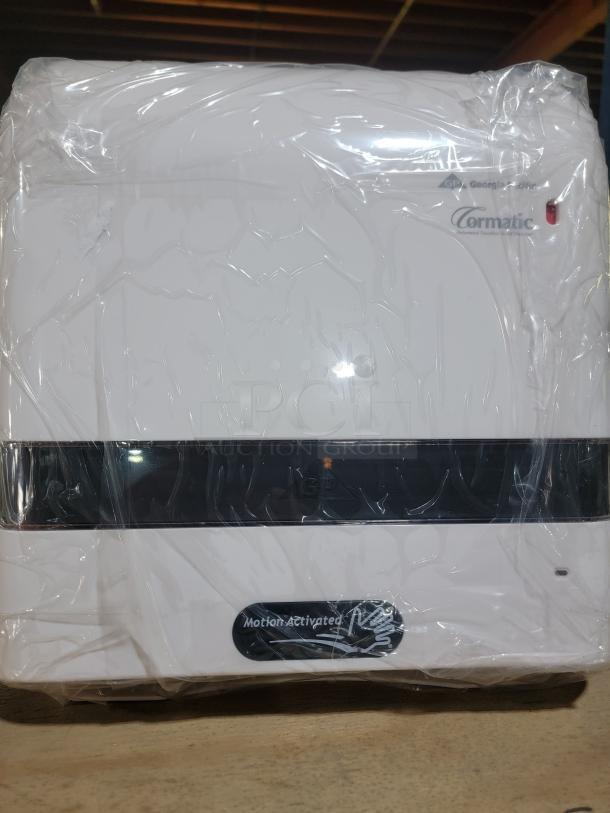 Brand new Georgia Pacific Cormatic ADS200K touchless paper towel dispenser, motion-activated, in original packaging.