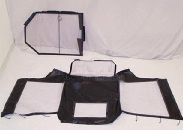 Brand New Cardinal Full-Vue 20 skid steer cab enclosure for Bobcat G-Series. Made from heavy-duty vinyl with full cab cover and door.