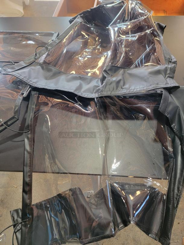 New Cardinal Full-Vue 20 Skid Steer Cab Enclosure for Bobcat G-Series. Heavy-duty vinyl, high visibility, quick-install design.