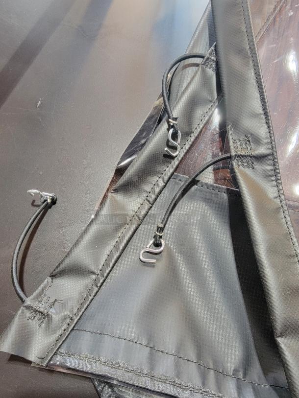 Cardinal Full-Vue 20 Skid Steer Cab Enclosure, heavy-duty vinyl, high visibility, quick-install with shock cords, new condition.