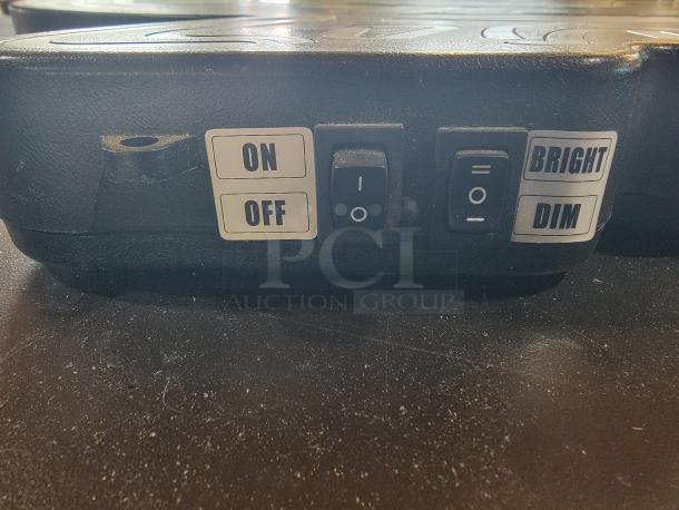 Bud Light Lime LED "Opti Neon" sign with dual-switch system for On/Off and Bright/Dim settings, tested, black casing.