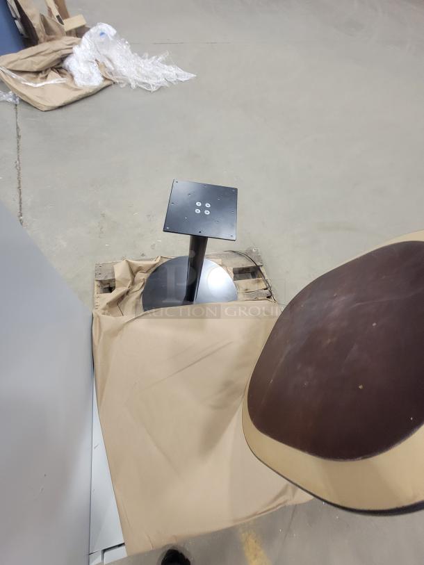 Heavy-duty steel table pedestal base, 24"x29". Professional-grade, sturdy. Ideal for custom dining table or workspace build.