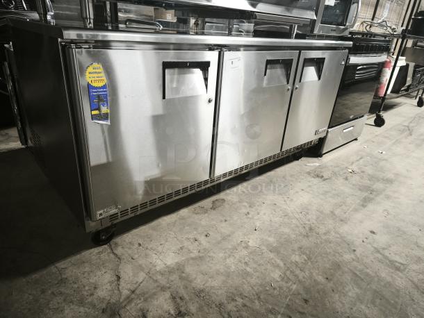 Everest Refrigeration ETBF3 undercounter freezer, brand new, stainless steel, 71 1/8" wide, 3 sections, 3 doors, 115v.