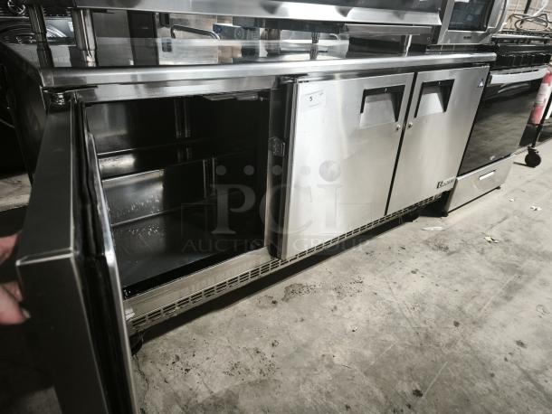 Brand new Everest Refrigeration ETBF3 undercounter freezer, 71 1/8" wide, 3 sections, stainless steel, 115v, model ETBF3.