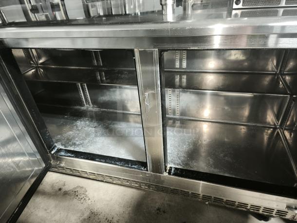 Brand new Everest ETBF3 undercounter freezer, 71 1/8" wide, three sections, three doors, stainless steel. Model ETBF3, 115v.