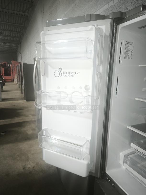 LG 27.8 cu ft 4-door smart French door refrigerator, model LRMXS2806S/05, with Craft Ice™. Features Slim SpacePlus™ Ice System.