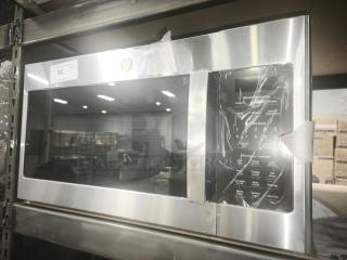 BRAND NEW GE 1.9 Cu. Ft. Over-the-Range Microwave Oven, Model JVM7195SK6SS, with stainless steel finish and control panel details.