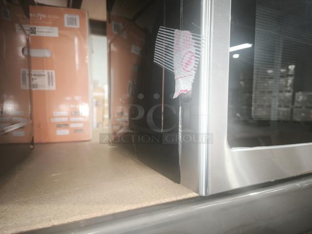 Brand new GE 1.6 Cu. Ft. Over-the-Range Microwave, model JNM3163RJ6SS, with recirculating venting, in stainless steel.