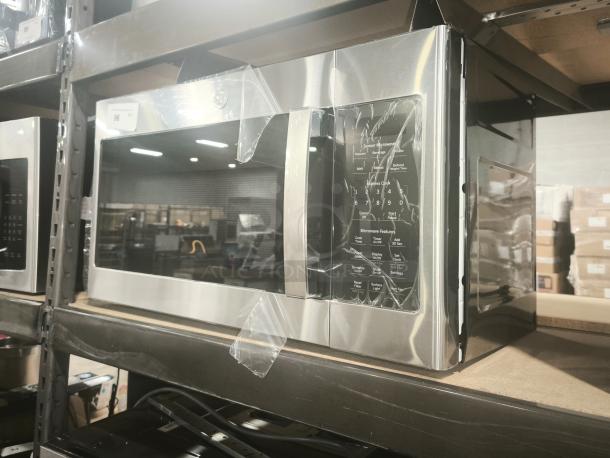 BRAND NEW GE 1.6 Cu. Ft. Over-the-Range Microwave, Model JNM3163RJ6SS, stainless steel finish, recirculating venting.