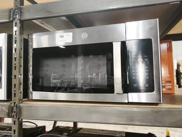 BRAND NEW GE 1.6 Cu. Ft. Over-the-Range Microwave Oven, model JVM3162RJ6SS, stainless steel, with control panel.
