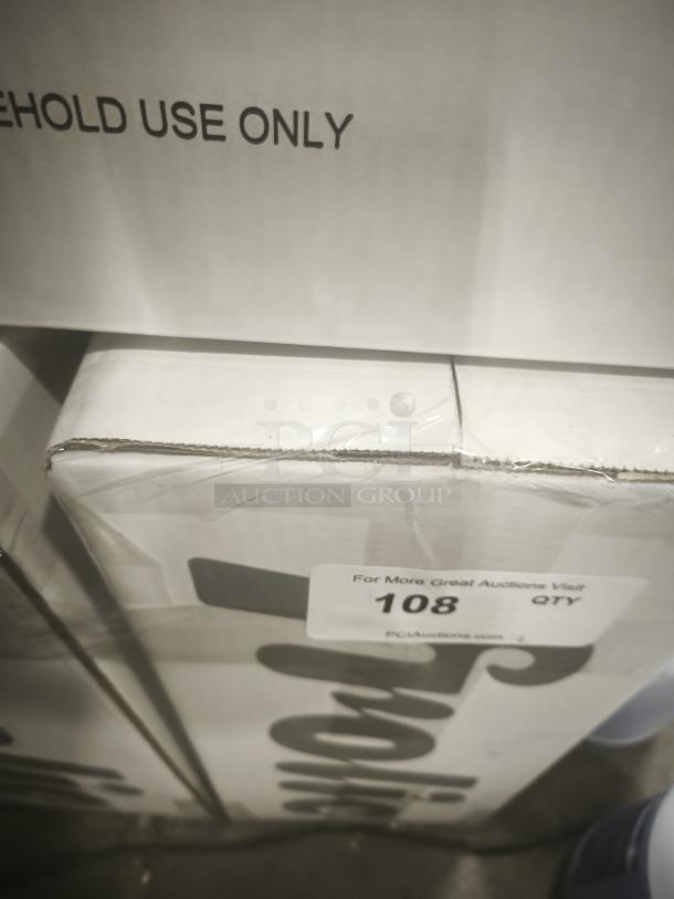 Brand new Frolic Ice Cream Maker in original packaging. Model: Frolic Machine. Tags indicate quantity and auction info.