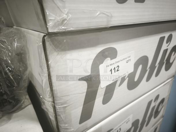 Brand new Frolic Ice Cream Maker, model Frolic Machine, in sealed packaging with auction label for easy identification.