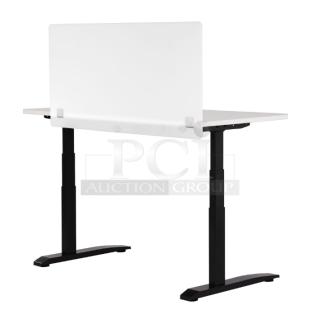 BRAND NEW Safco 7516 Series Wellness Panel, 47.5x2.5x23.5 inches, acrylic, white, designed for desk privacy and wellness.