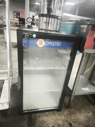QBD Pepsi Single-Door Glass Merchandiser Cooler - Item #1224480
