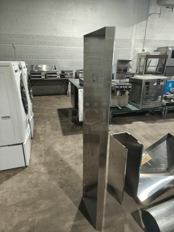 Frymaster heavy-duty 60" wall shelf, stainless steel, excellent condition, model label visible, sturdy construction.