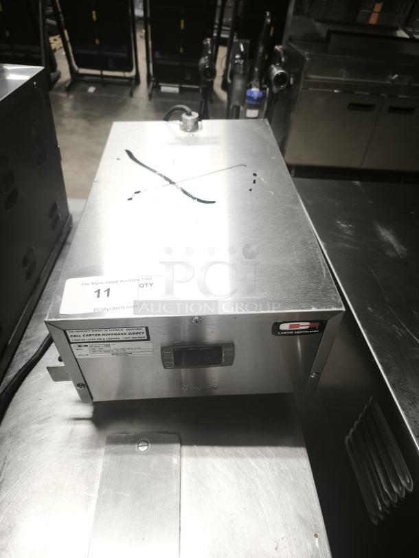 Carter-Hoffmann 27080-2294 KFCEVOBH240 Heater, stainless steel, 150°F, digital control panel, lightly used condition.