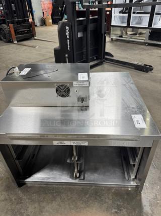 Carter-Hoffmann 27080-2294 KFCEVOSH208 heater, stainless steel, 180°F, used condition, model markings visible.