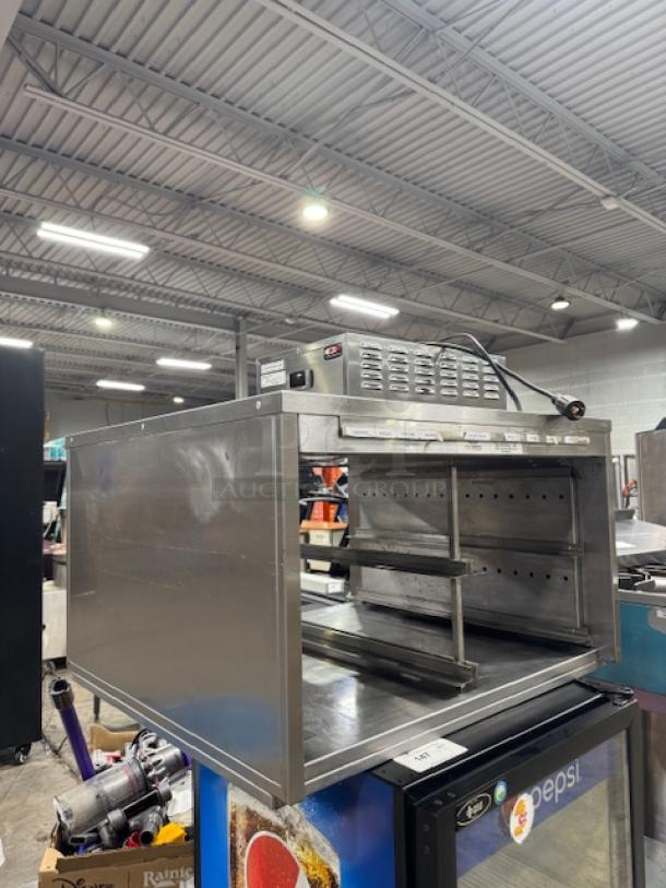 Carter-Hoffmann 27080-2294 KFCEVOSH208 Heater, stainless steel, digital control panel, open front, excellent condition.