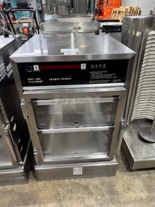 Henny Penny AHC-993 Humidified Heated Pass Thru Holding Cabinet, stainless steel, dual-door, tested working condition.