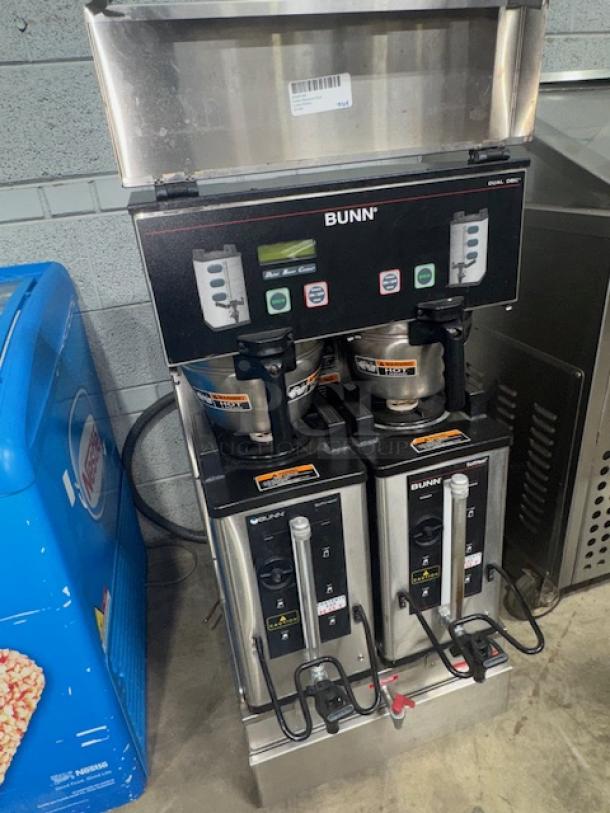 BUNN Soft Heat Dual Coffee Brewer System SH DBC, tested and working, stainless steel, digital controls, excellent condition.