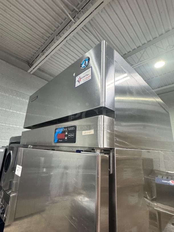 Hoshizaki FH1-SSB Professional Series freezer, upright single-section, stainless steel, like new condition, visible model labels.