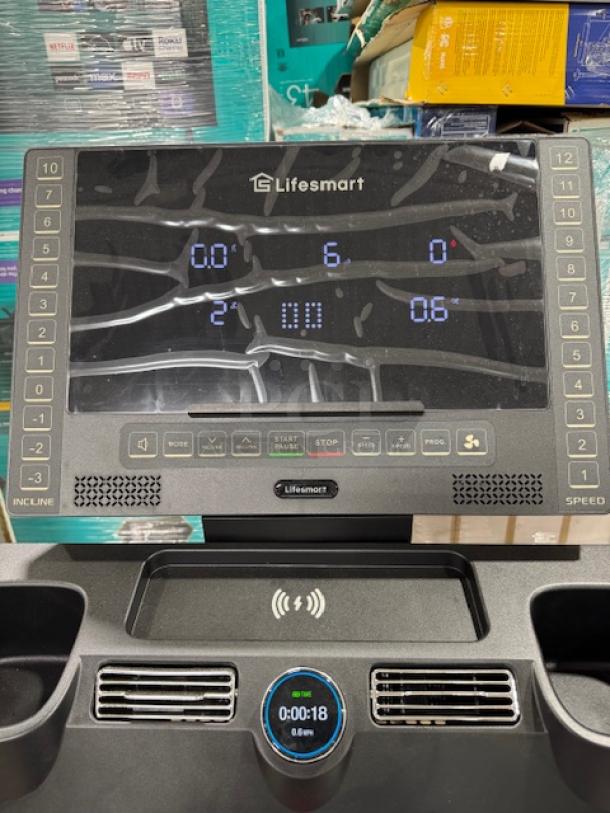 Lifesmart TM4500 treadmill control panel with digital display and touch controls. Good condition, tested and working.