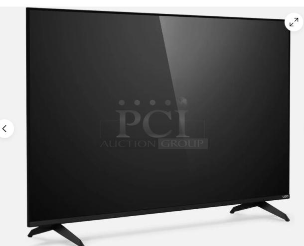 VIZIO V4K50C-0809 50" 4K UHD LED Smart TV, brand new, sleek black design, dual stands, clear display, VIZIO logo visible.