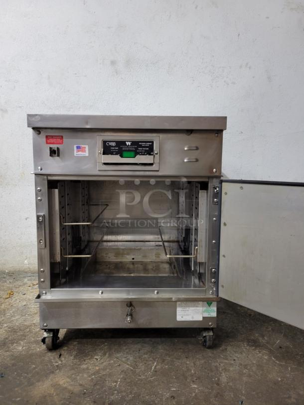 WINSTON CVAP Cook and Hold Under Counter Holding Cabinet, model HA4507, stainless steel, good condition, label visible.