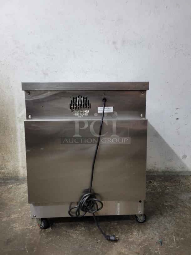 WINSTON CVAP Cook and Hold Under Counter Holding Cabinet, model HA4507, in stainless steel, shows power cord and vent.