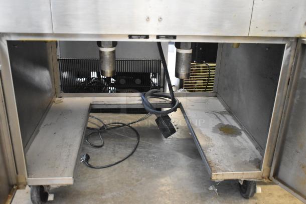 2018 Autofry MTI-40E ventless fryer, stainless steel, double basket, mobile, commercial casters, 240V, 3-phase.