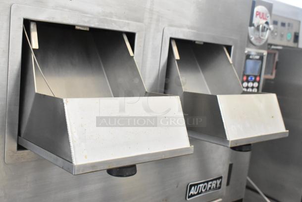 2018 Autofry MTI-40E stainless steel ventless fryer; double basket, 6.0 gallon, commercial casters, 240V, 3 phase.