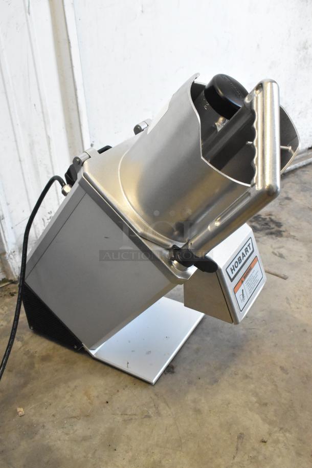 2022 Hobart FP-150 food processor, metal, continuous feed, with full moon pusher. 110-120V, 1 phase, excellent condition.