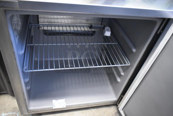 2020 Delfield 406P-STAR2 stainless steel undercounter cooler, single door, with commercial casters, 115V, 1 phase.