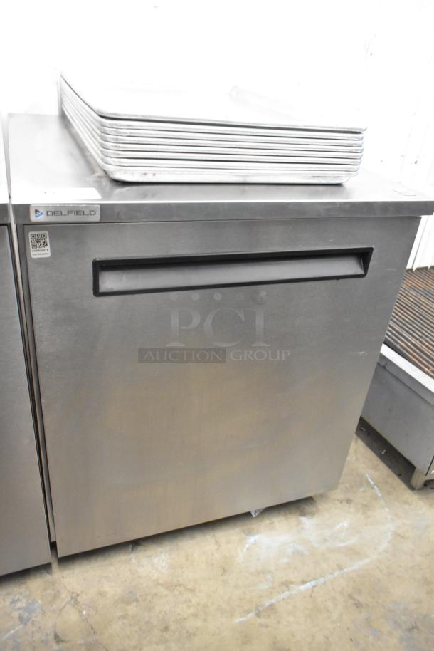 2019 Delfield 406P-STAR2 stainless steel undercounter cooler, single door, on casters, 115V, 1 Phase, excellent condition.