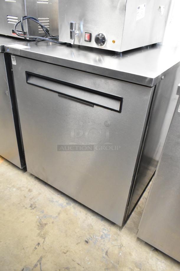 2020 Delfield 406P-STAR2 stainless steel undercounter cooler, single door, on commercial casters, 115V, 1 phase.