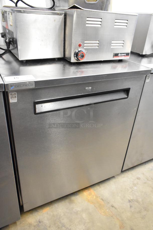 2020 Delfield 406P-STAR2 stainless steel undercounter cooler on casters. Single door, 115V, 1 phase, good condition.