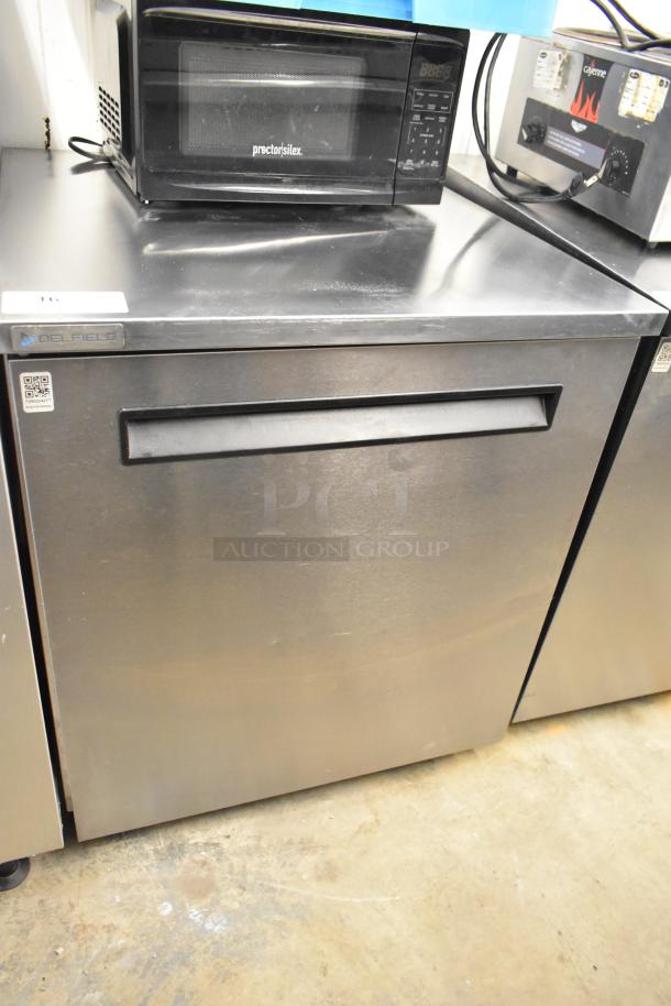 2020 Delfield 406P-STAR2 stainless steel undercounter cooler, single door, commercial casters, 115V, 1 Phase.