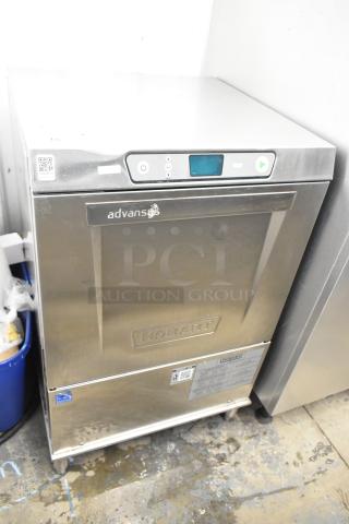 2019 Hobart LXER Stainless Steel Commercial Undercounter Dishwasher, 120/208-240V, 1 Phase, good condition, visible labels.