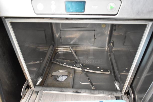 2018 Hobart LXER stainless steel undercounter dishwasher, 120/208-240V, 1 phase, interior view, excellent condition.
